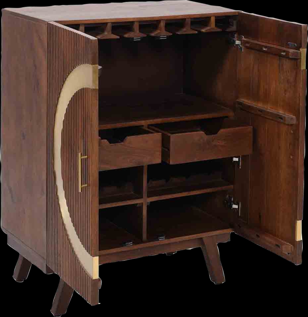 Matalin Brown Bar Cabinet - Thumbnail - Image 3