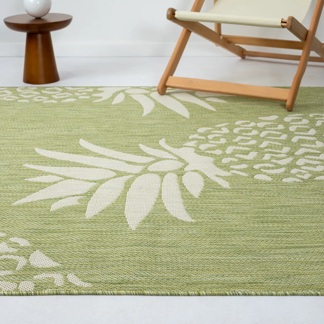 Matarane Green 7'9 x 9'9 Indoor/Outdoor Rug - Image 6