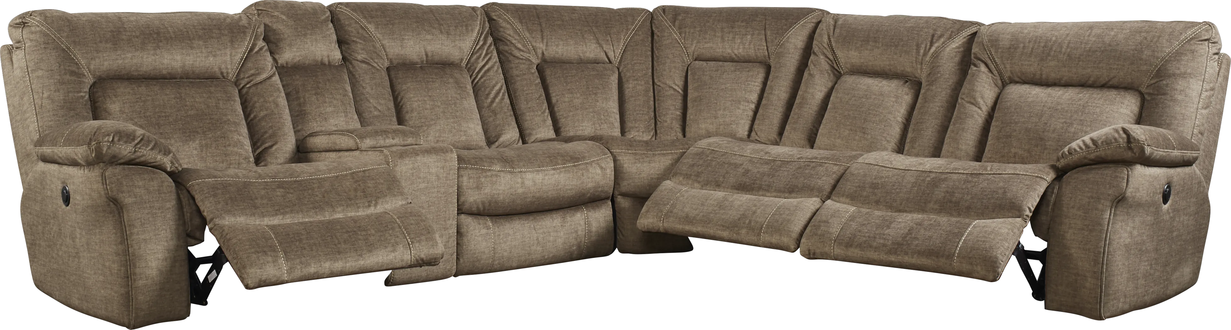 Matera Brown 6 Pc Power Reclining Sectional - Thumbnail - Image 2