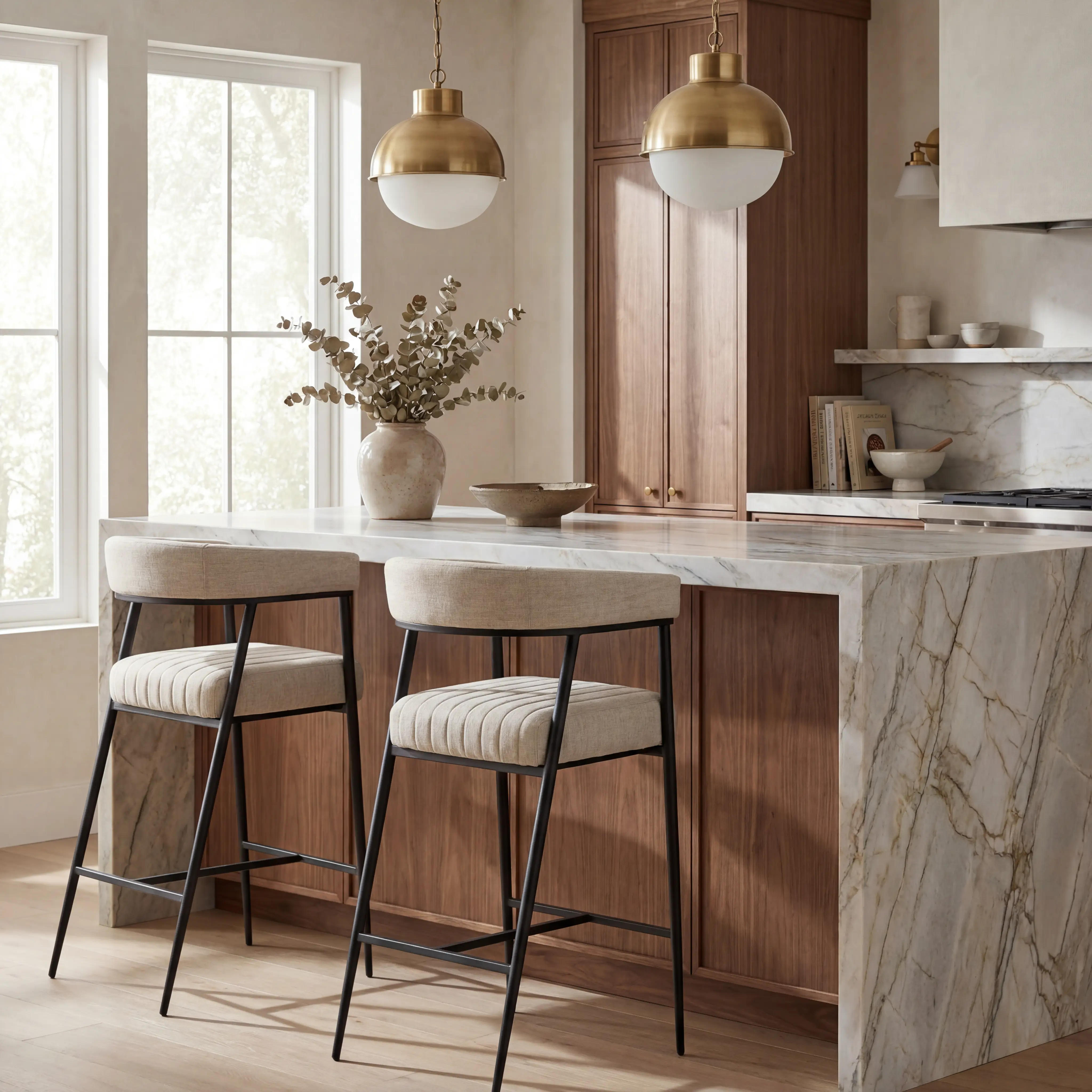 Mathis Cream Bar Stool - Thumbnail - Image 3