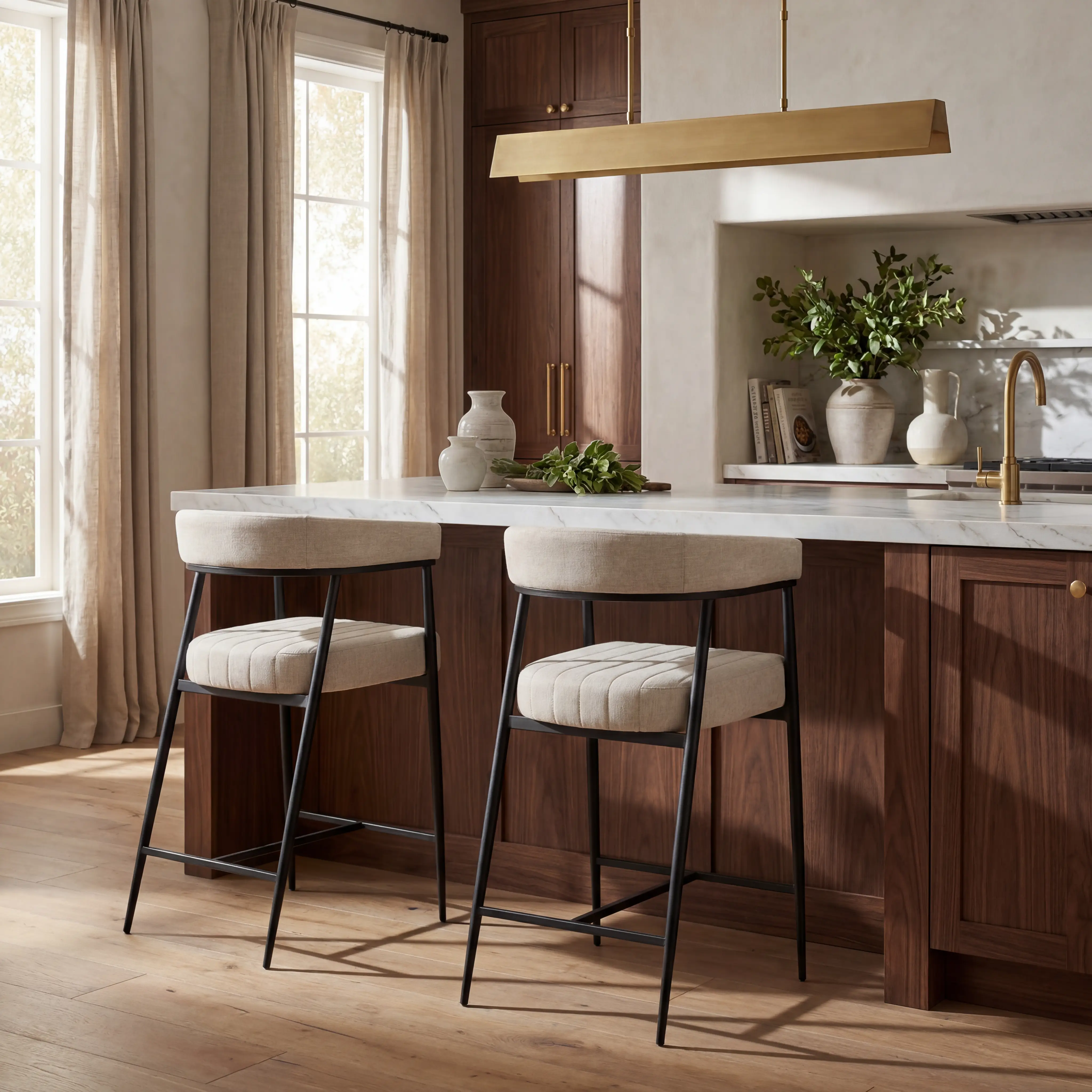 Mathis Cream Counter Height Stool - Thumbnail - Image 3