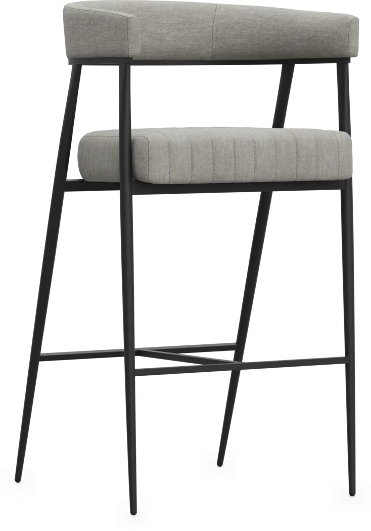 Mathis Gray Bar Stool - Thumbnail - Image 1
