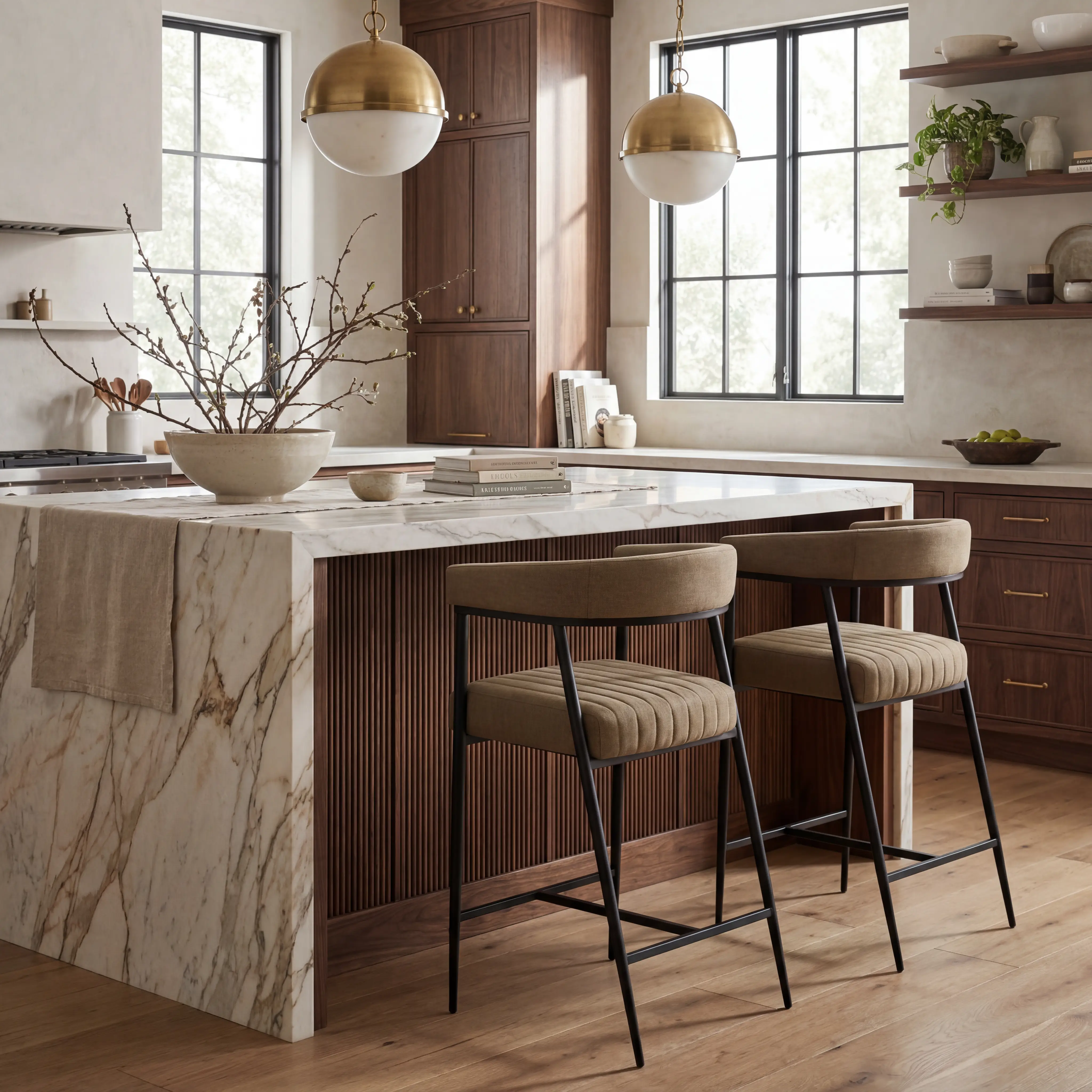 Mathis Green Counter Height Stool - Thumbnail - Image 3