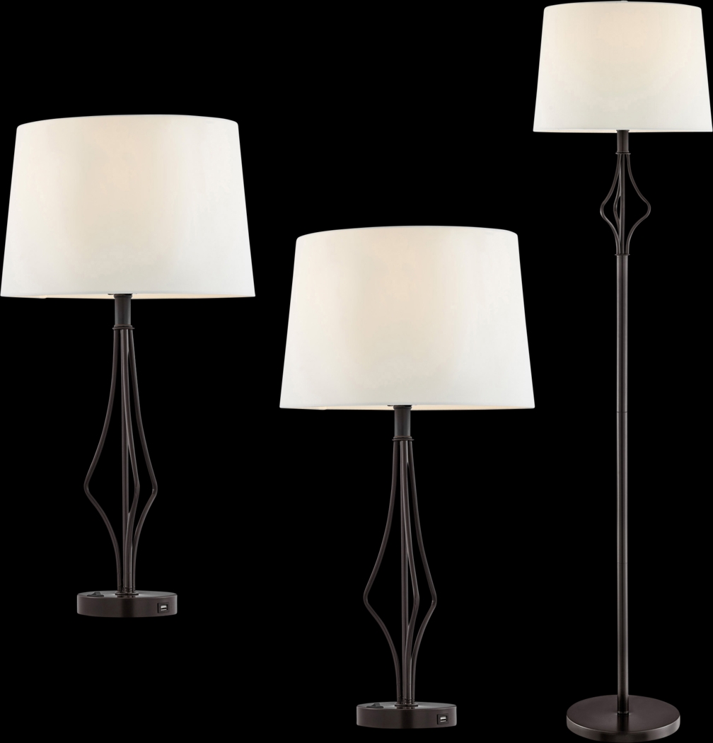 Matlida Summit Black Lamp, Set of 3 - Thumbnail - Image 1