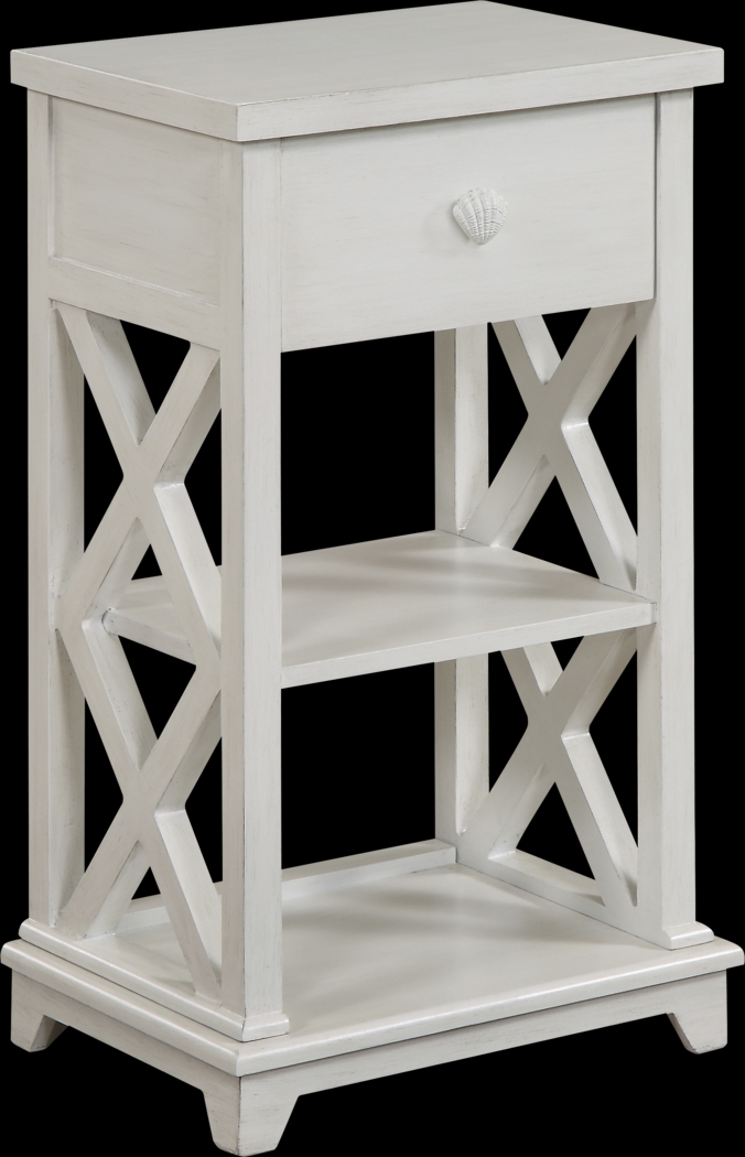 Matson White Chairside Table - Thumbnail - Image 1