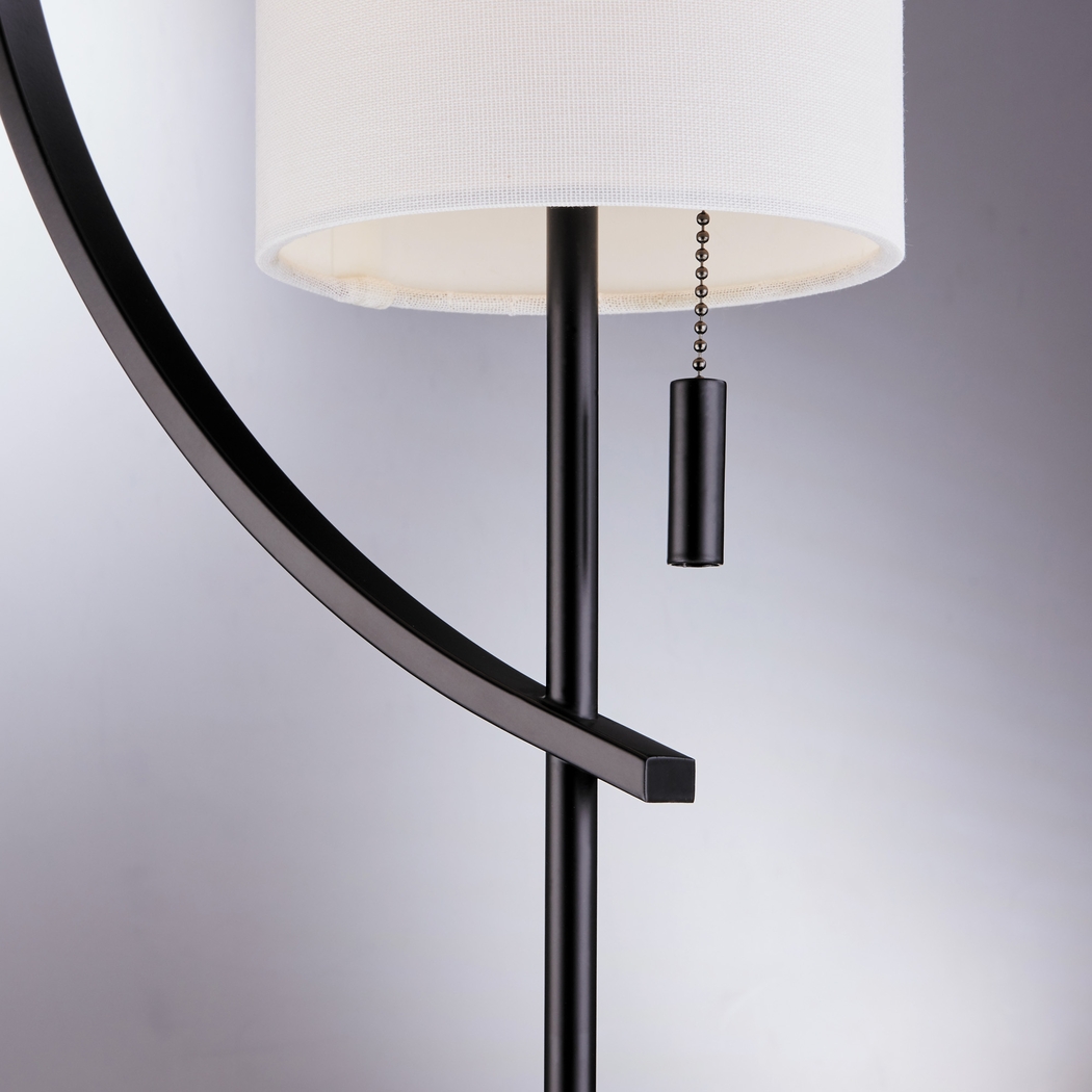 Mattei Court Black Floor Lamp - Thumbnail - Image 2