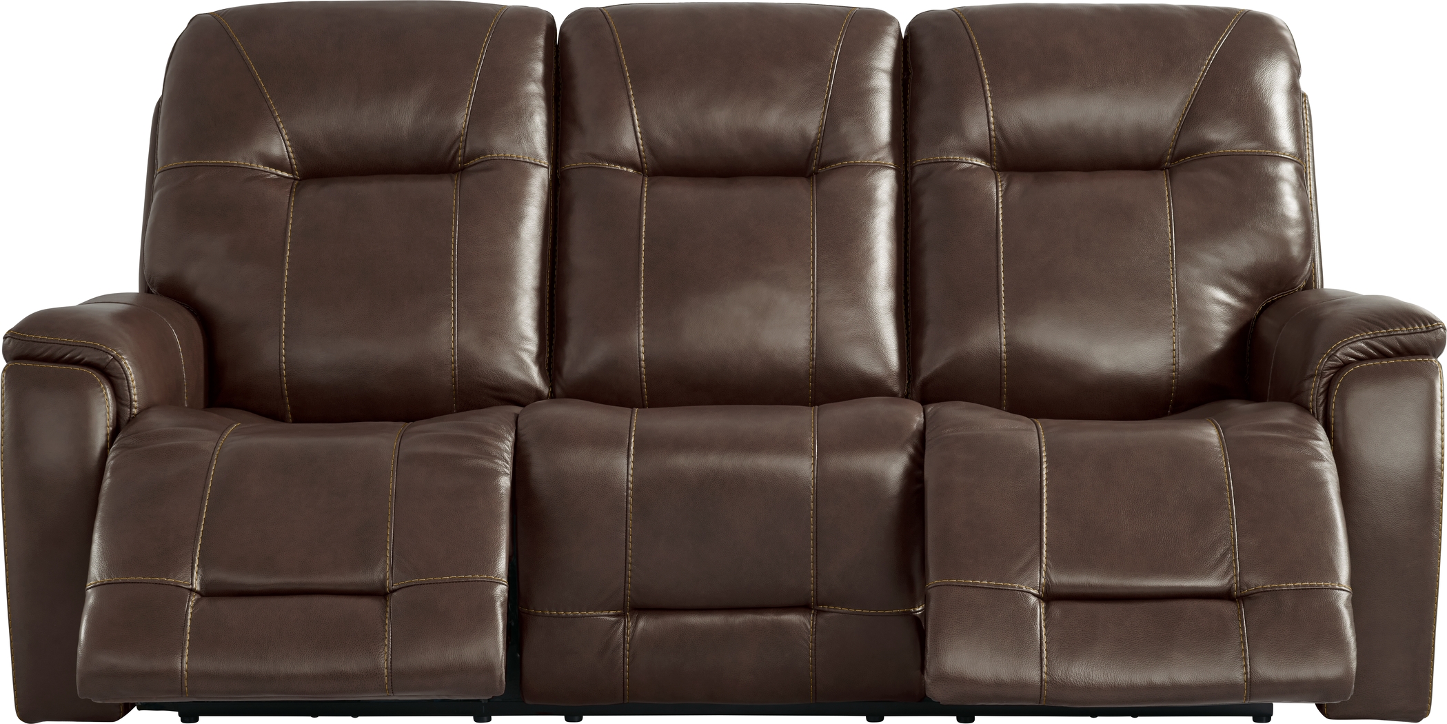 Matthews Cove Brown Leather 2 Pc Triple Power Reclining Living Room - Thumbnail - Image 3