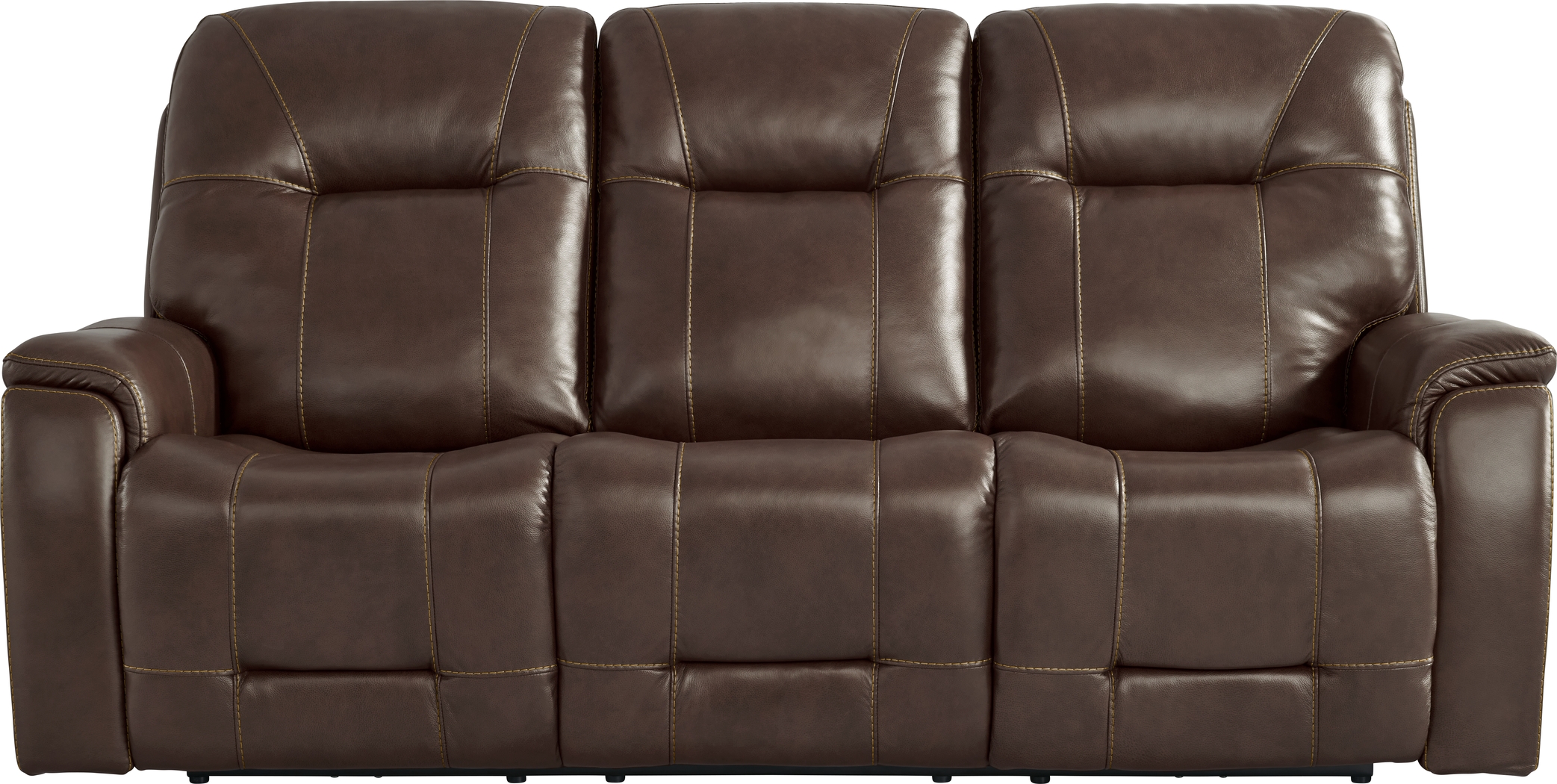 Matthews Cove Brown Leather 2 Pc Triple Power Reclining Living Room - Thumbnail - Image 2