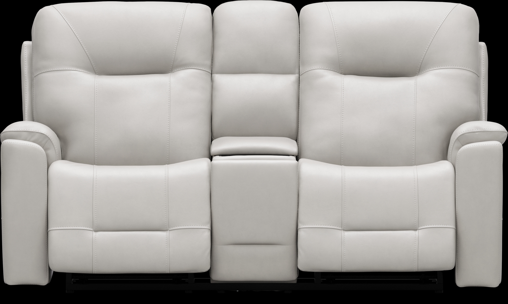 Matthews Cove Dove Gray Leather 5 Pc Triple Power Reclining Living Room - Thumbnail - Image 9