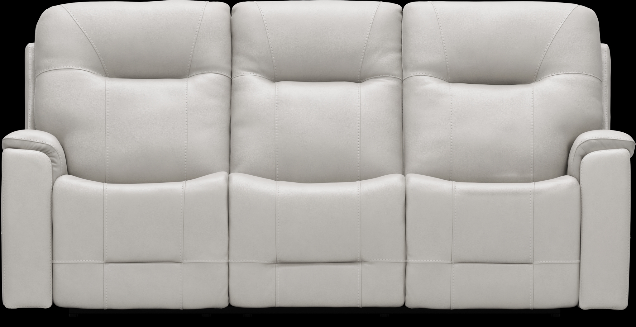 Matthews Cove Dove Gray Leather 2 Pc Triple Power Reclining Living Room - Thumbnail - Image 4