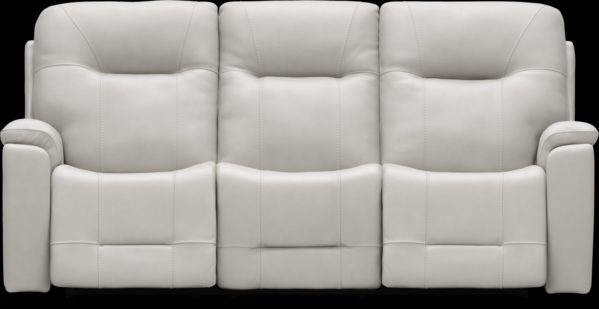 Matthews Cove Dove Gray Leather 2 Pc Triple Power Reclining Living Room - Thumbnail - Image 2