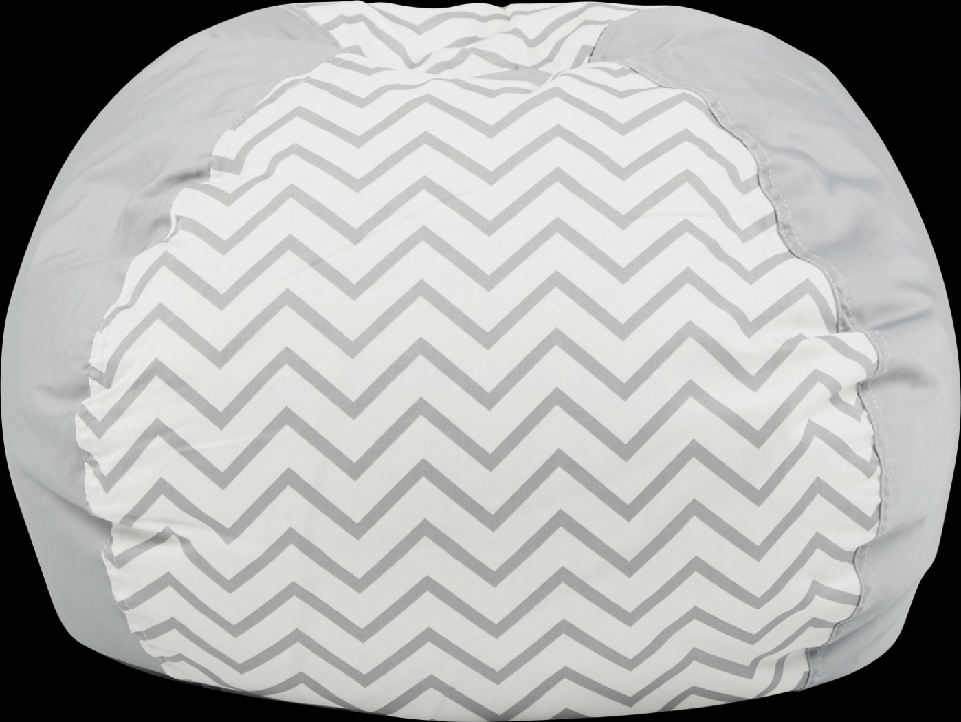Kids Mattie Gray Chevron Bean Bag Chair - Thumbnail - Image 1