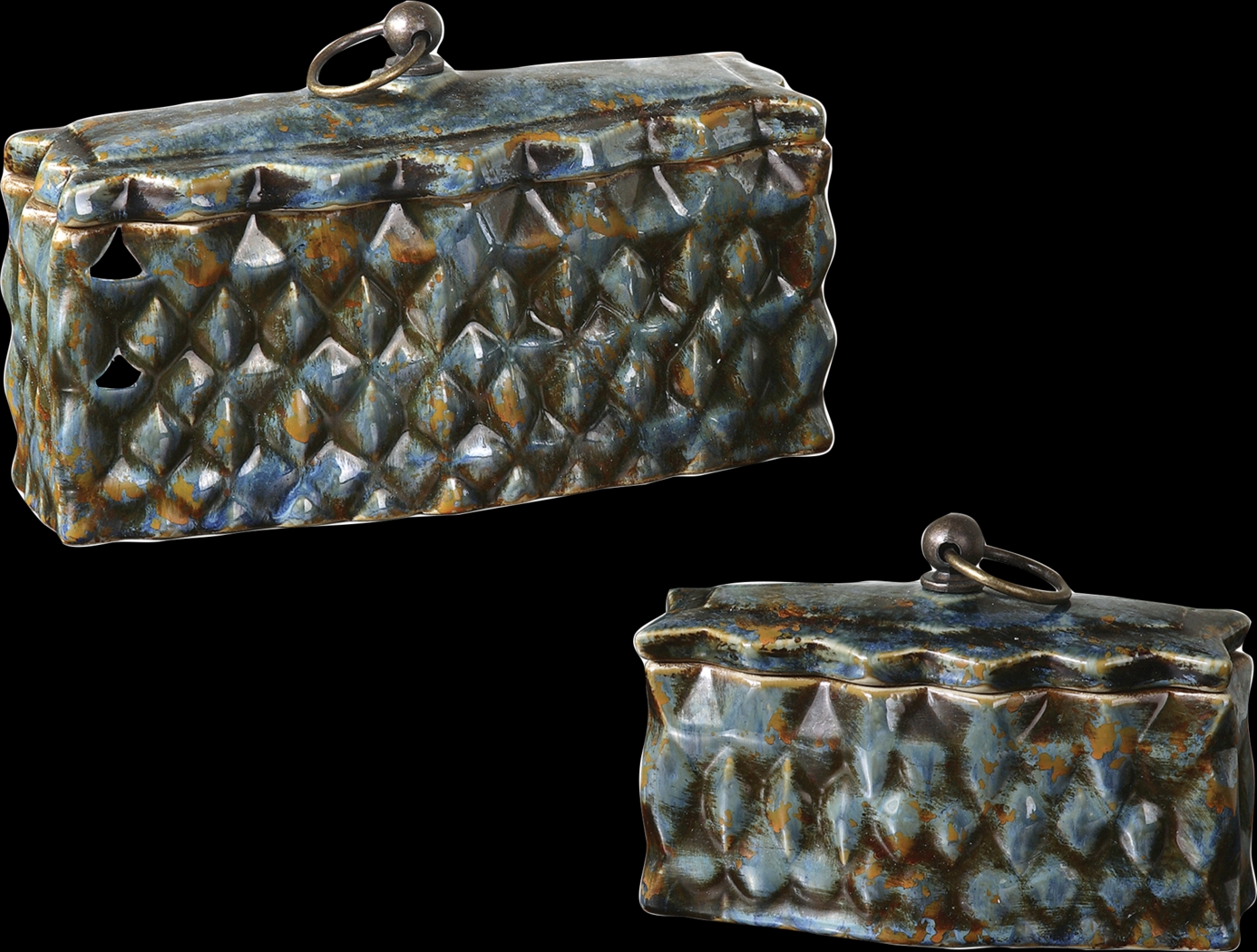 Matzenger Brown Decorative Box, Set of 2 - Thumbnail - Image 1