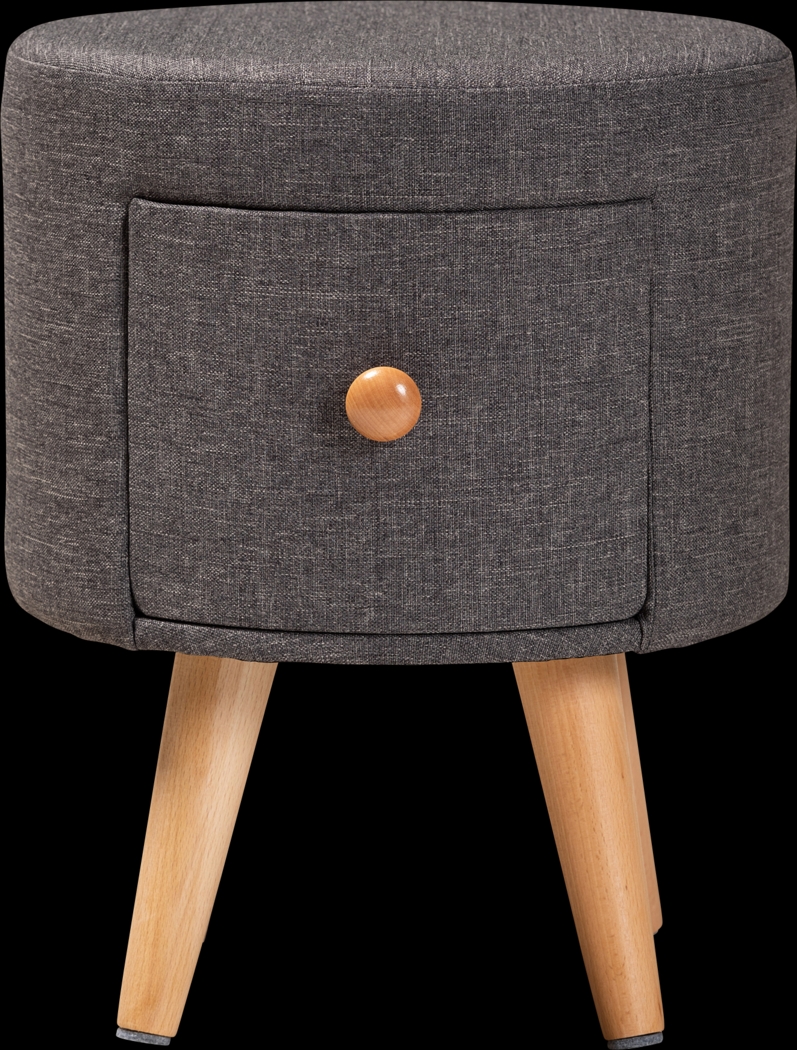 Maucele Dark Gray Ottoman - Thumbnail - Image 3