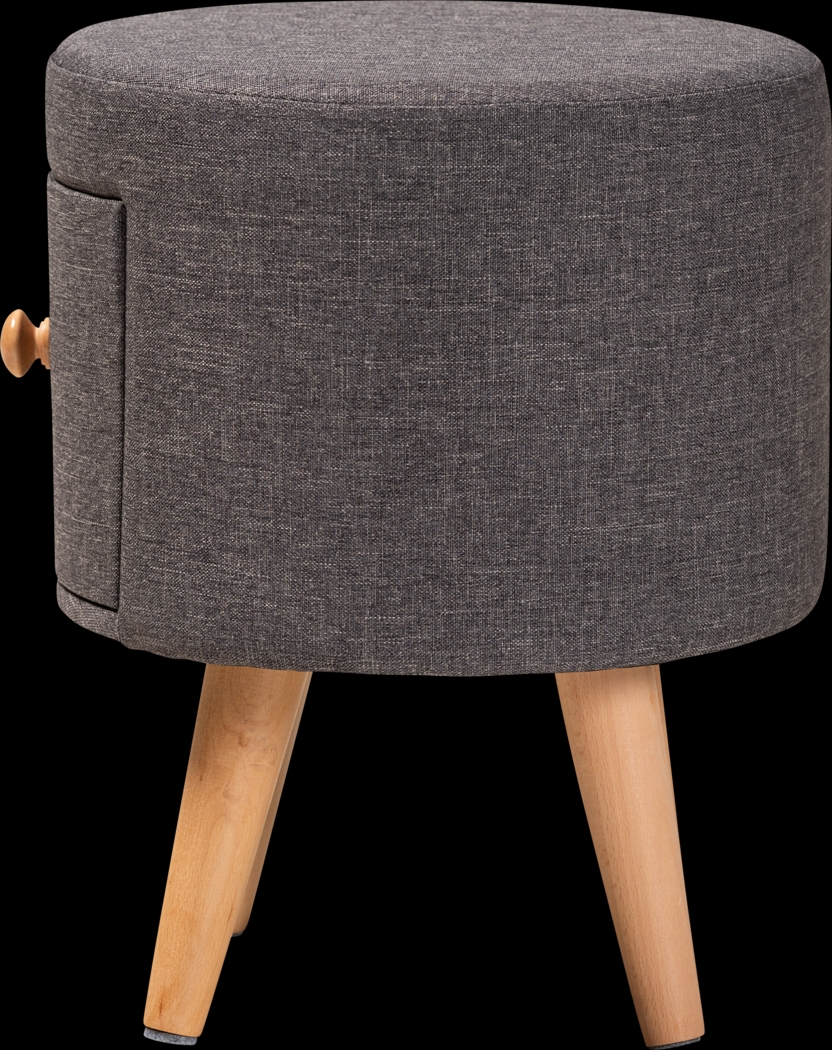 Maucele Dark Gray Ottoman - Thumbnail - Image 4