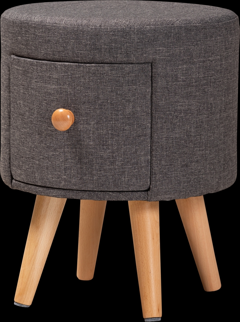 Maucele Dark Gray Ottoman - Thumbnail - Image 1
