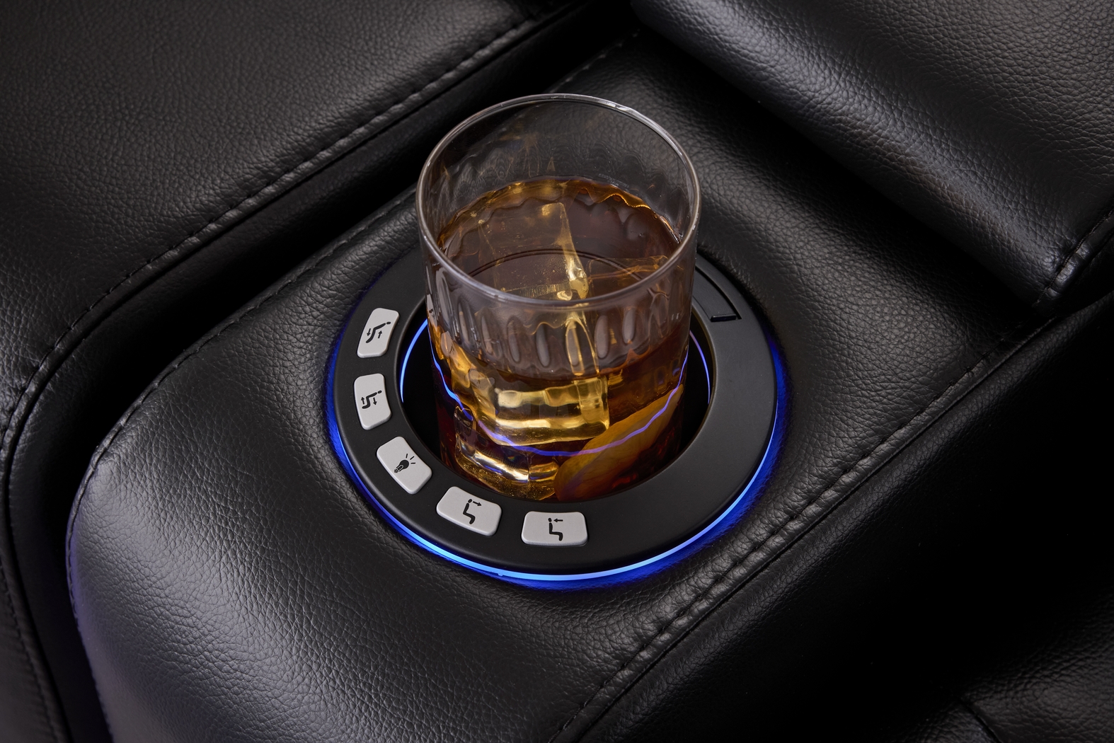 Maverick Black 5 Pc Dual Power Reclining Home Theater Sectional - Thumbnail - Image 5