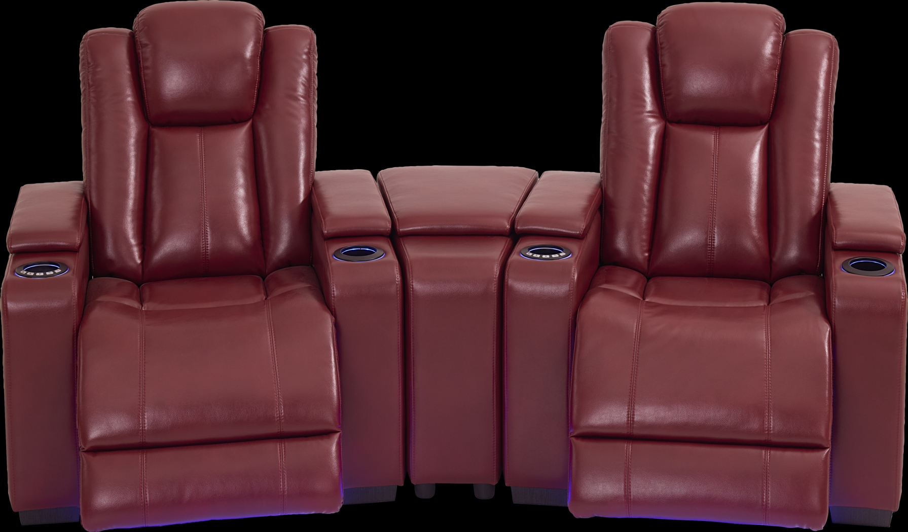 Maverick Red 3 Pc Dual Power Reclining Home Theater Sectional - Thumbnail - Image 1