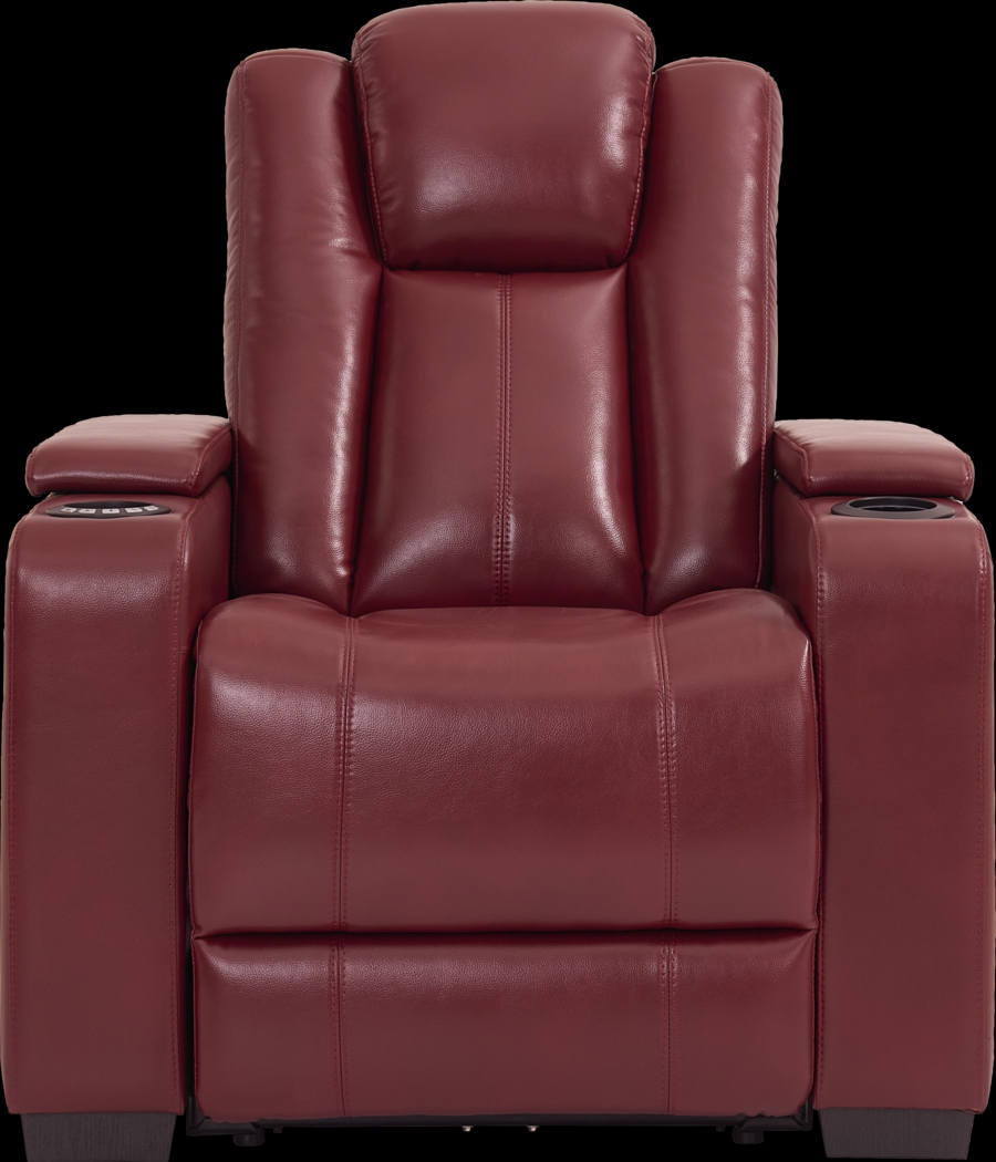 Maverick Red Dual Power Recliner - Thumbnail - Image 2