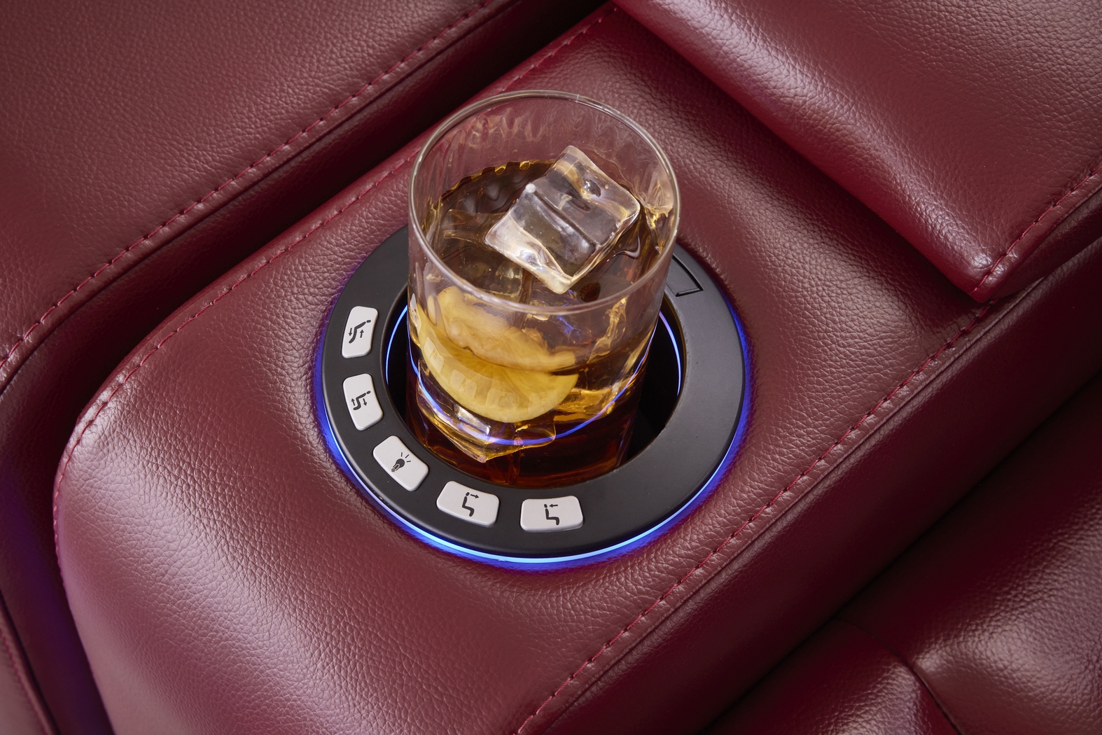 Maverick Red Dual Power Recliner - Thumbnail - Image 5