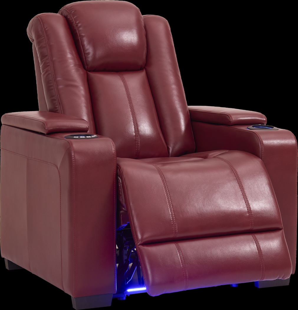 Maverick Red Dual Power Recliner - Thumbnail - Image 1
