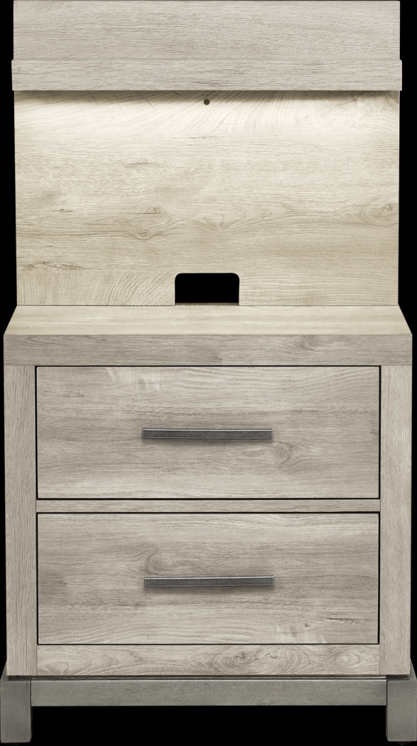Maxton Place Gray Nightstand Pier - Thumbnail - Image 1