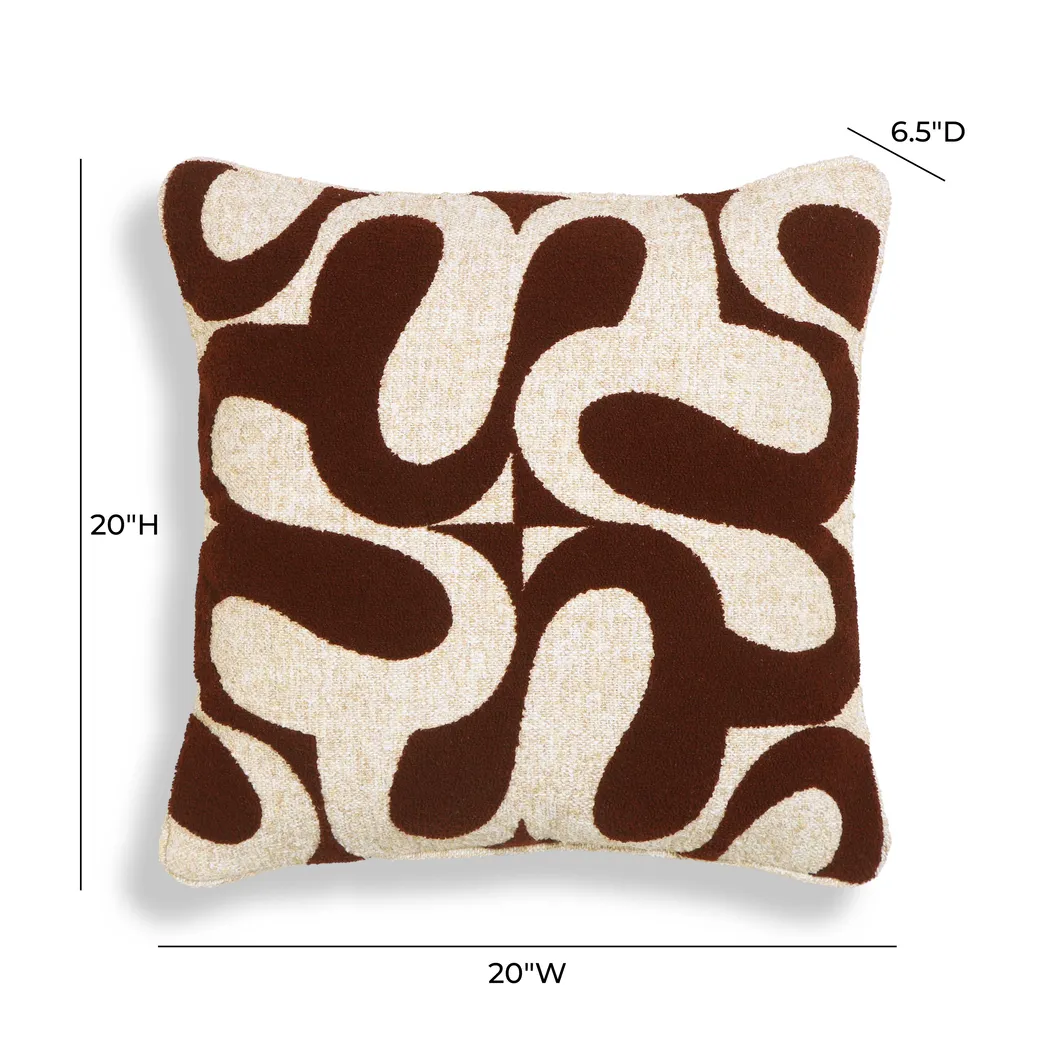 Mayanelle Brown Accent Pillow - Thumbnail - Image 5