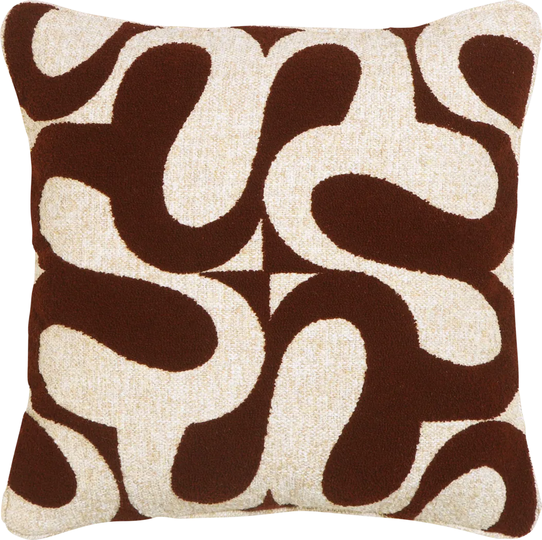 Mayanelle Brown Accent Pillow - Thumbnail - Image 1