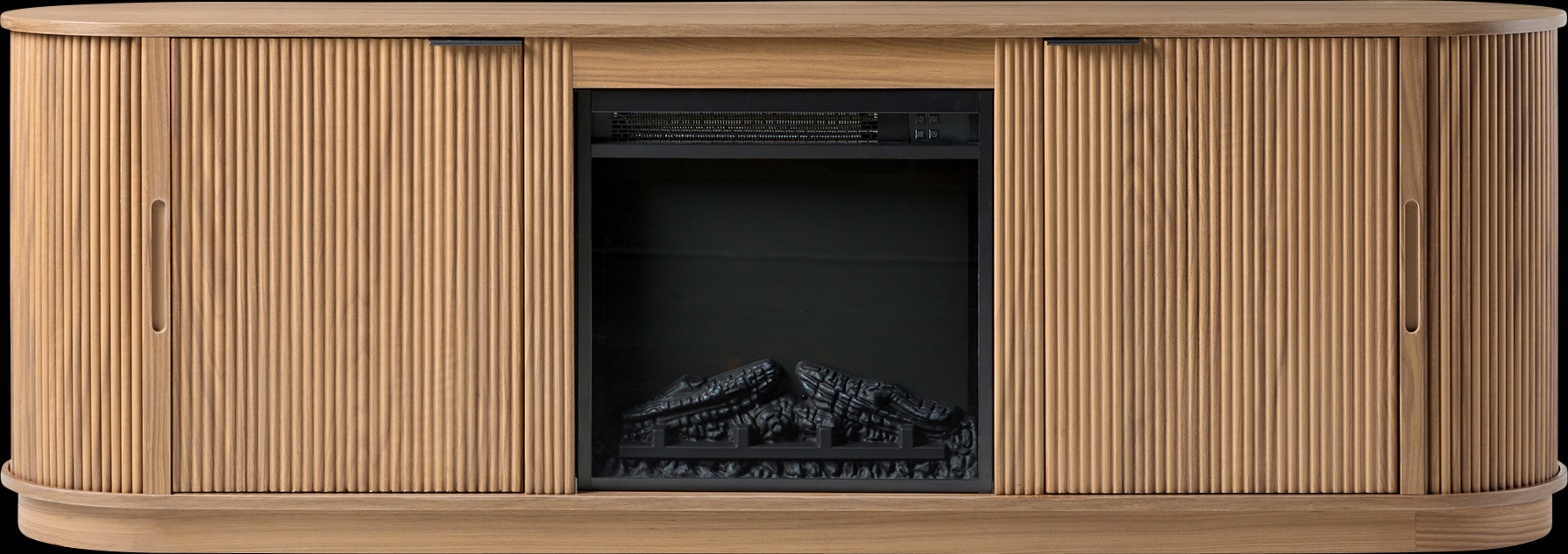 Mayapple Mocha 70 in. Console, With Electric Fireplace - Thumbnail - Image 4