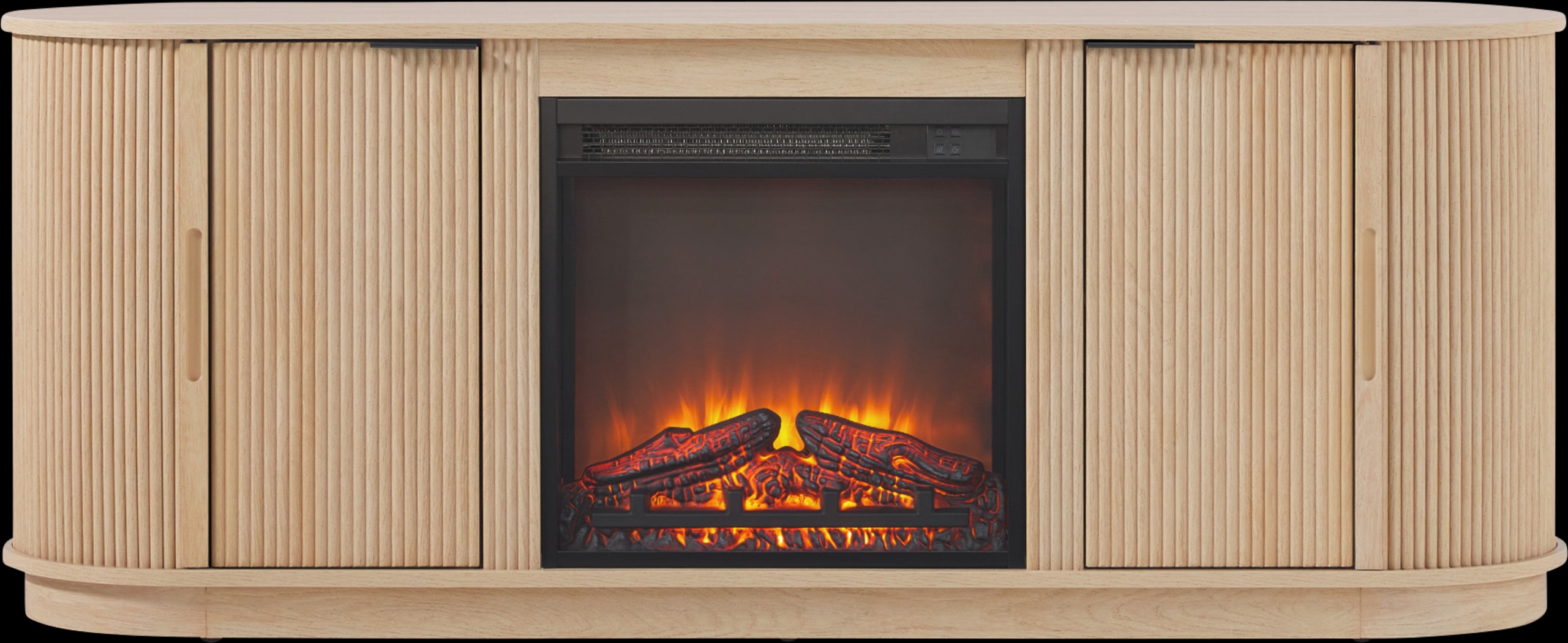Mayapple Oak 60 in. Console, With Electric Fireplace - Thumbnail - Image 4