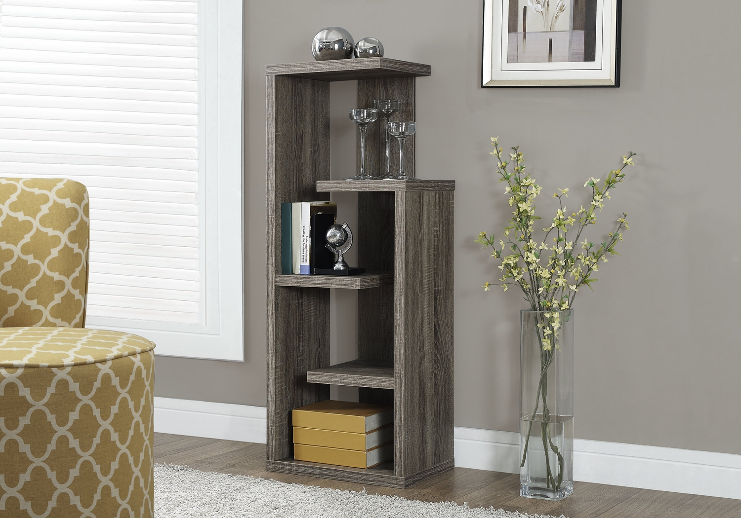 Maybeth Taupe Bookcase - Thumbnail - Image 2