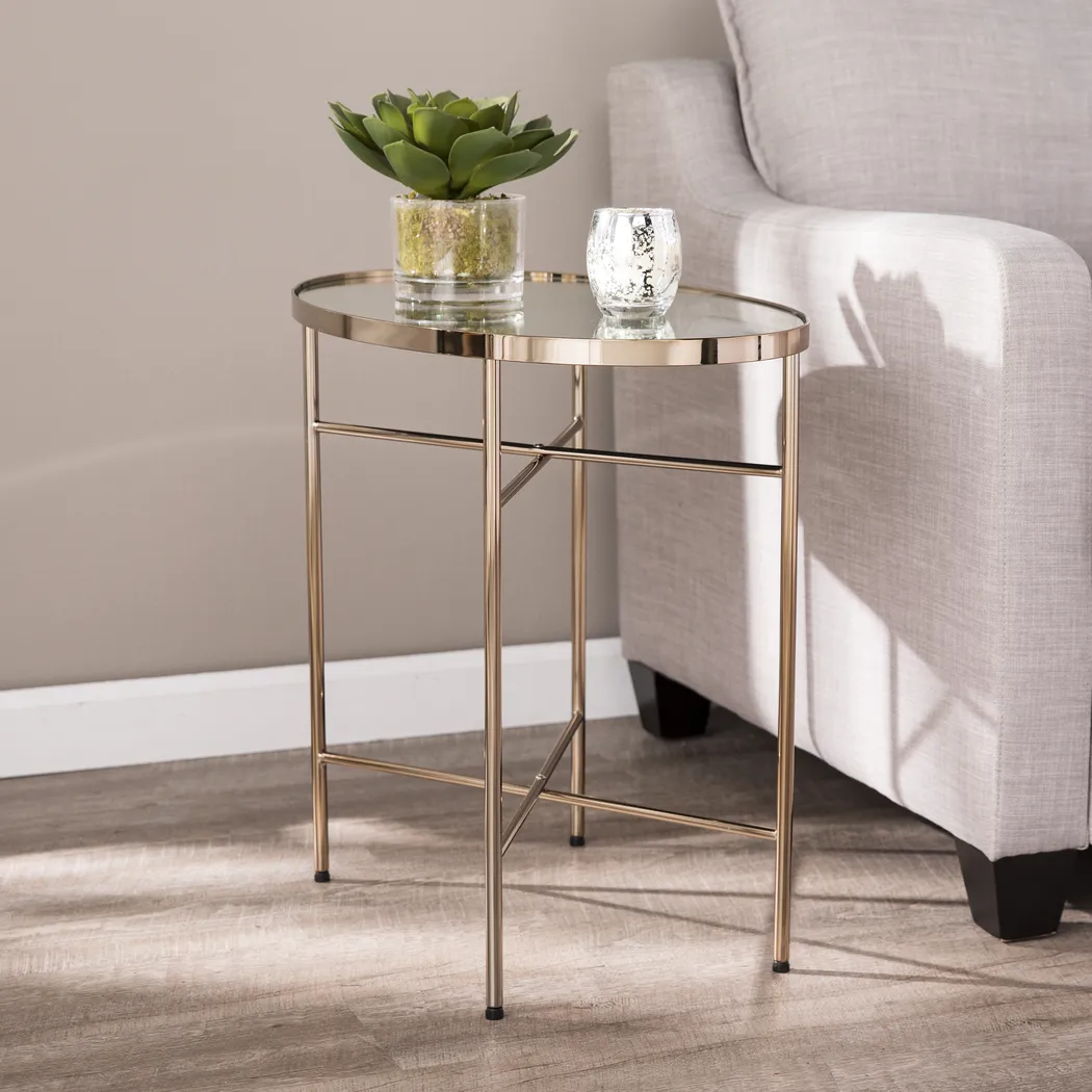 Maydell Gold Accent Table - Thumbnail - Image 2