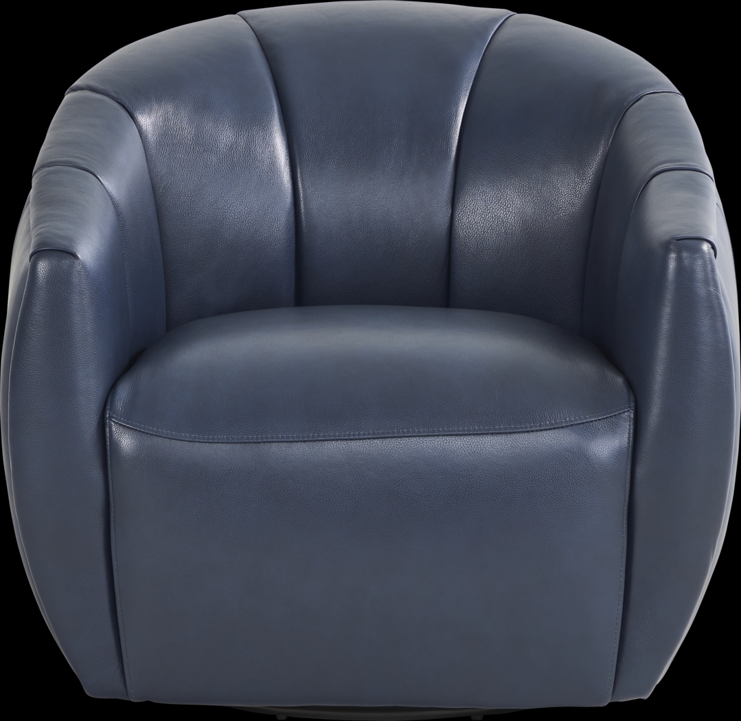 Mayer Navy Swivel Chair - Thumbnail - Image 2