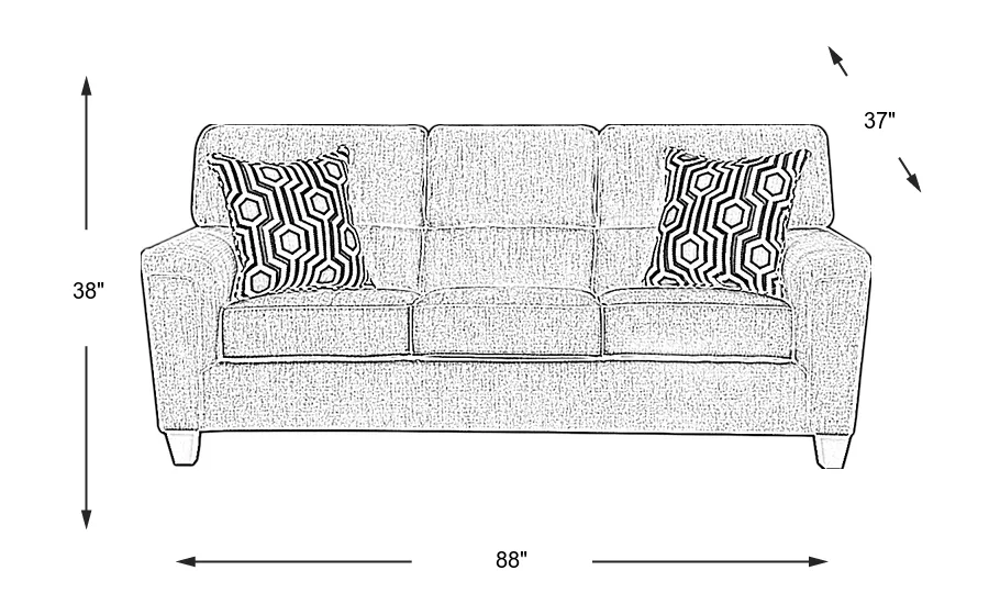 Dimension Image. Please refer to the Dimension Tab on this page for dimension details.