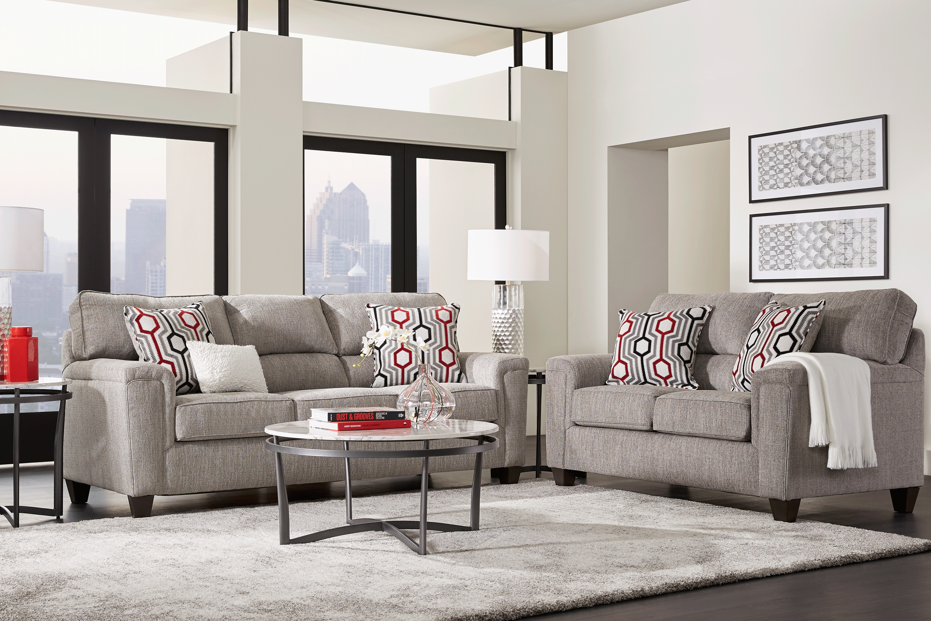 Maylie Gray 5 Pc Living Room - Thumbnail - Image 1