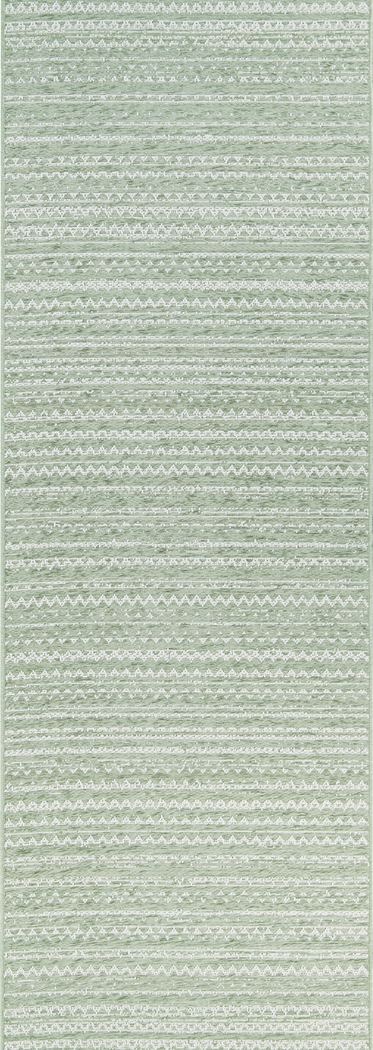 Maylin Green 2'6 x 7'6 Runner Indoor/Outdoor Rug - Thumbnail - Image 1