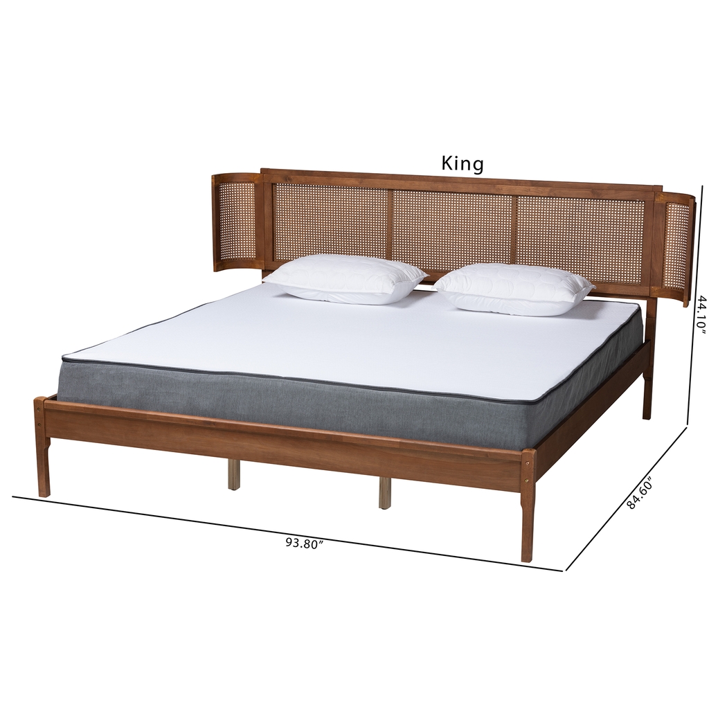 Mayme Brown King Platform Bed - Thumbnail - Image 9