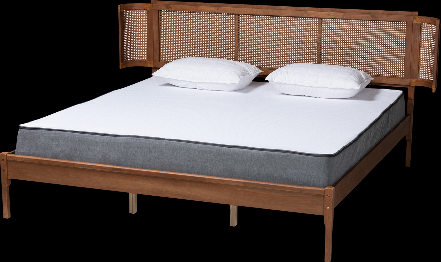 Mayme Brown King Platform Bed - Thumbnail - Image 1