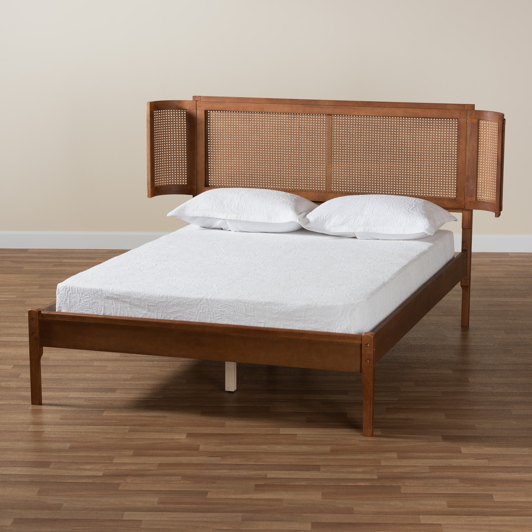 Mayme Brown Queen Platform Bed - Thumbnail - Image 2