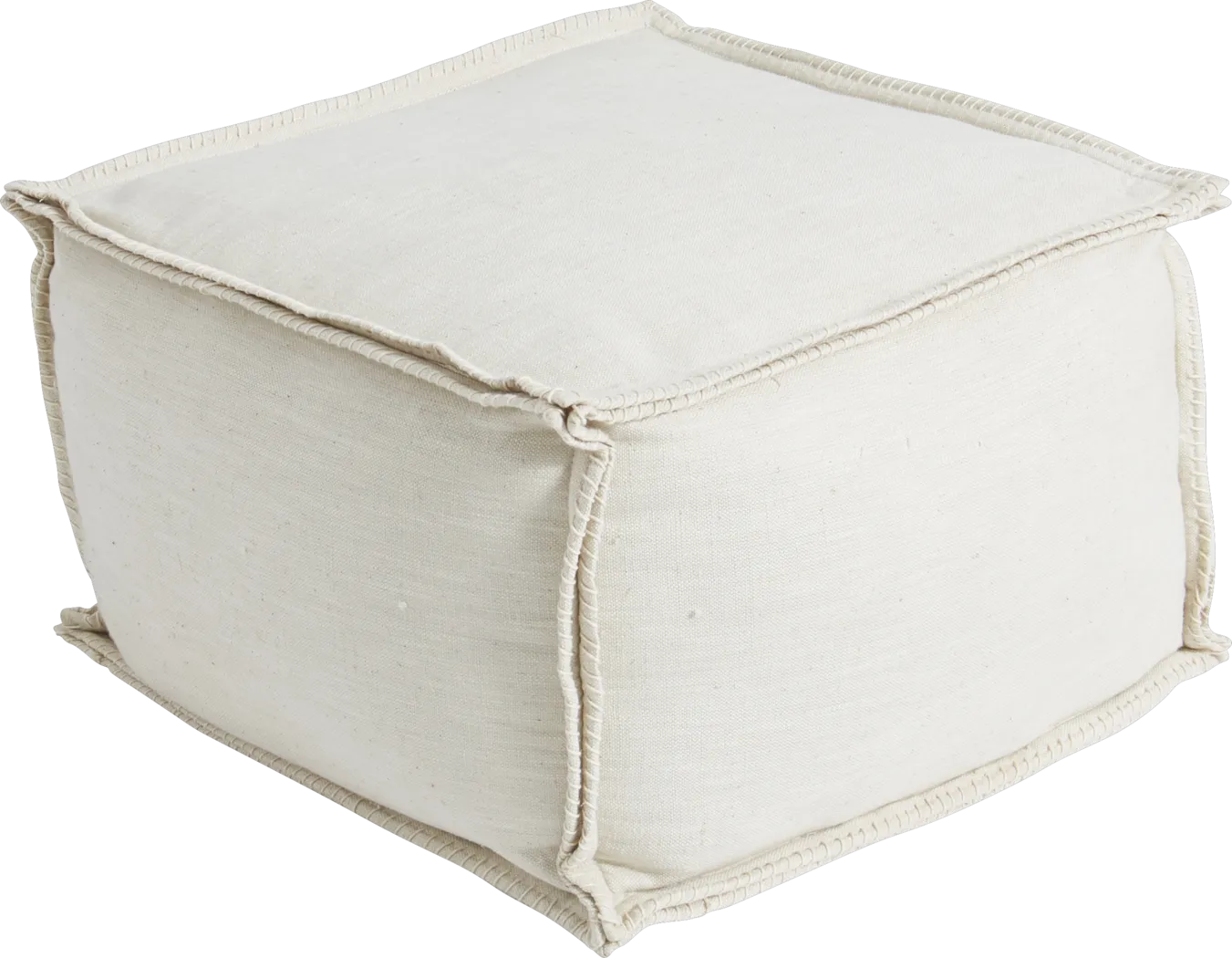Maymont Cream Pouf - Thumbnail - Image 1