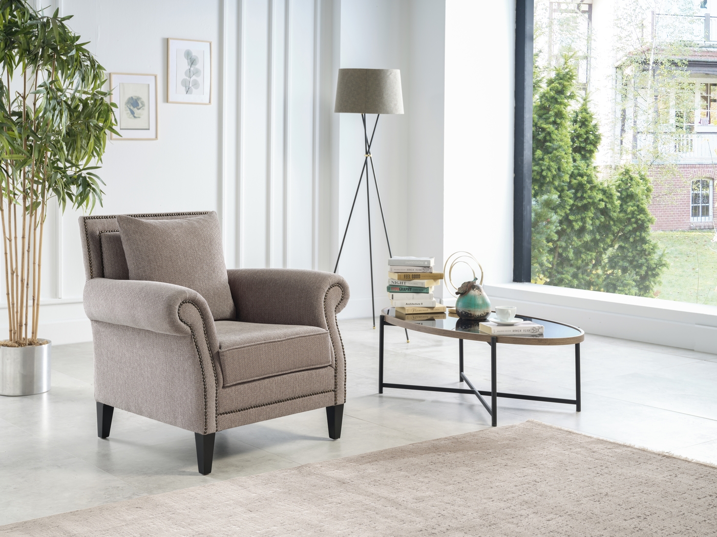 Mayport Beige Accent Chair - Thumbnail - Image 4