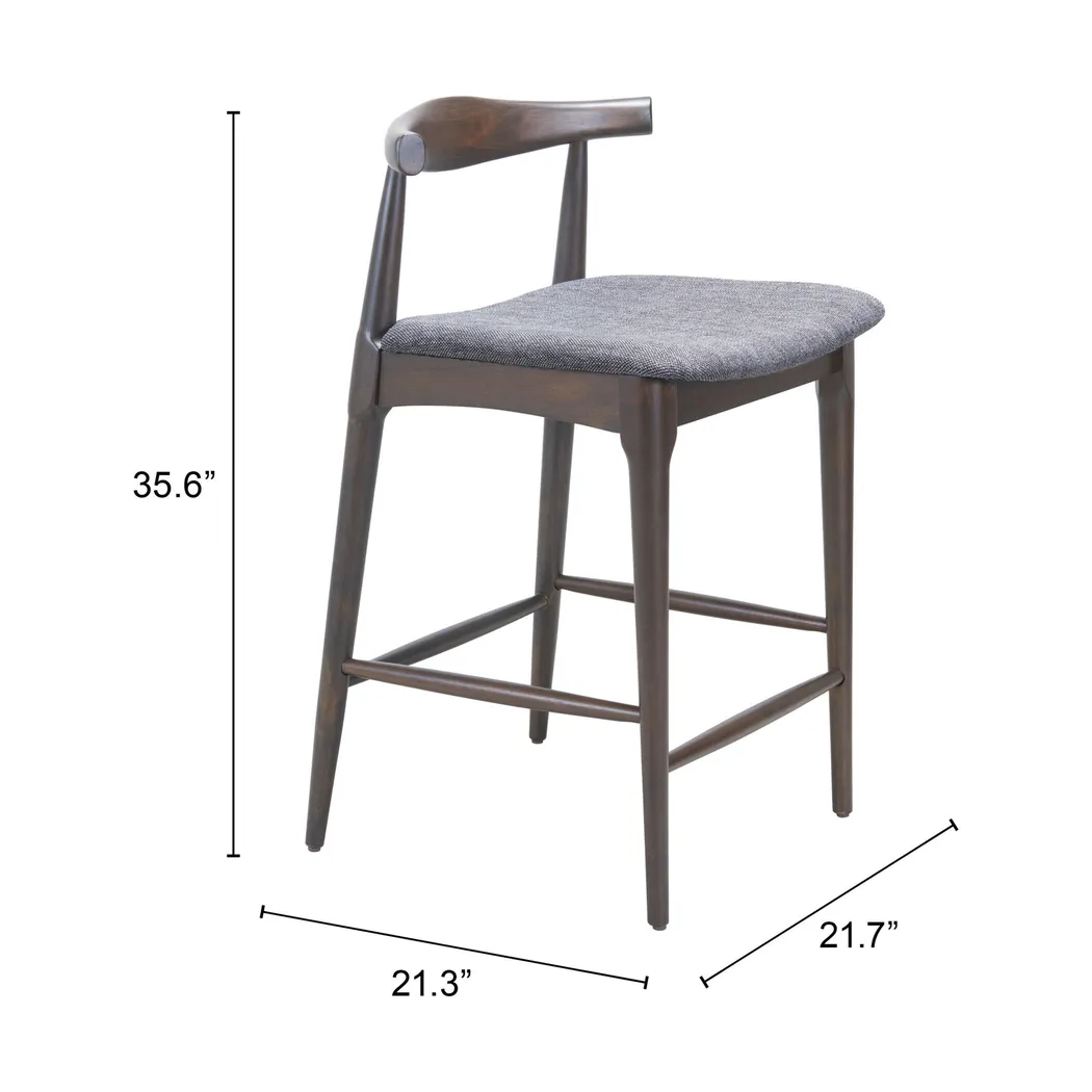 Mayra Gray Counter Height Stool, Set of 2 - Thumbnail - Image 2