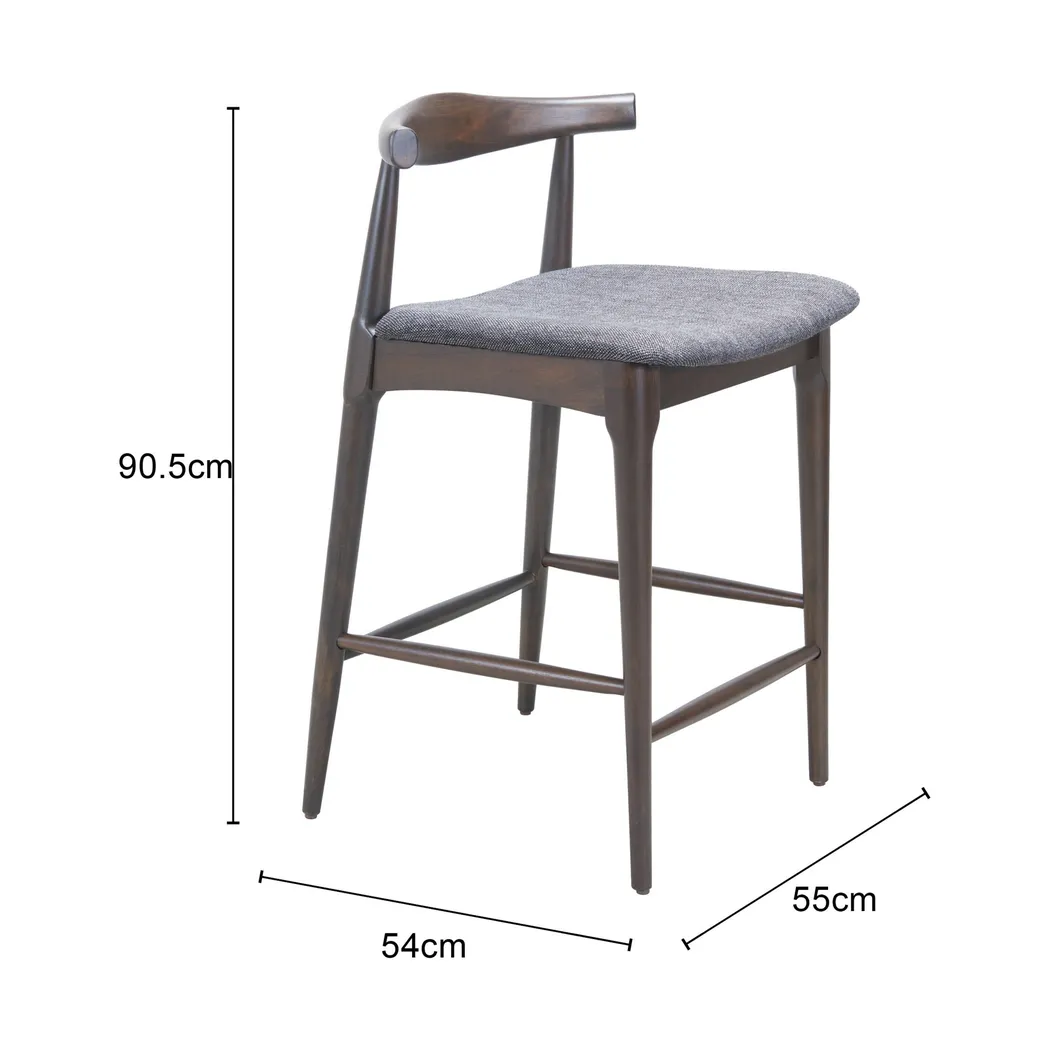 Mayra Gray Counter Height Stool, Set of 2 - Thumbnail - Image 3