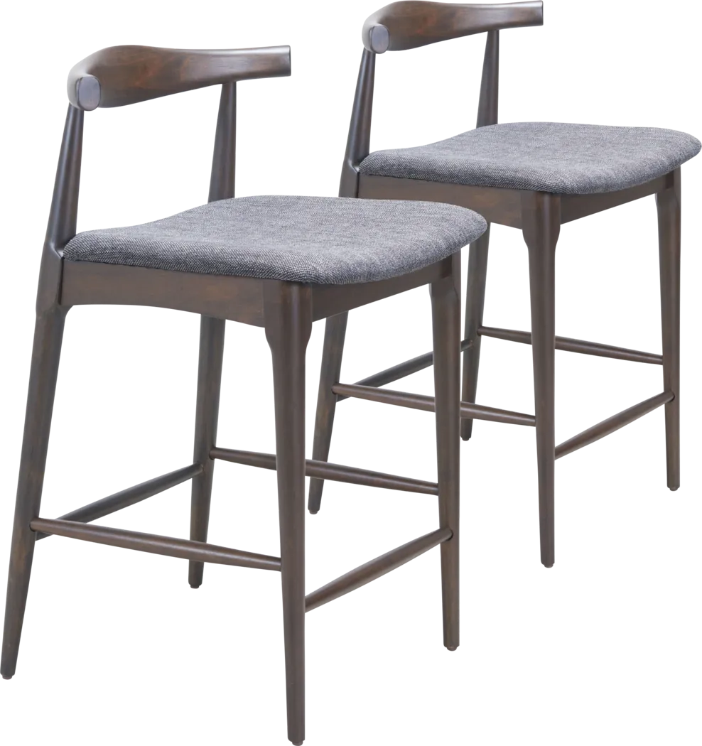 Mayra Gray Counter Height Stool, Set of 2 - Thumbnail - Image 1