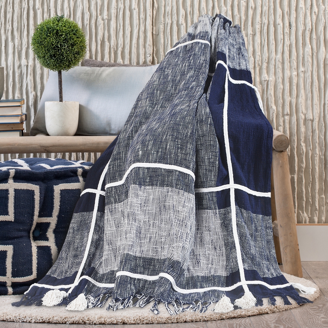 Mayrich Navy Throw Blanket - Thumbnail - Image 2