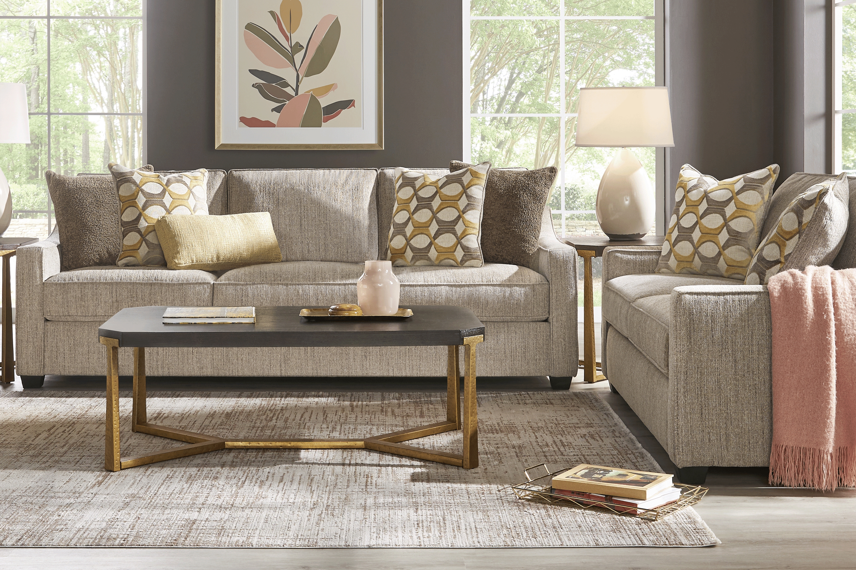 Maywell Court Brown 8 Pc Living Room - Thumbnail - Image 1
