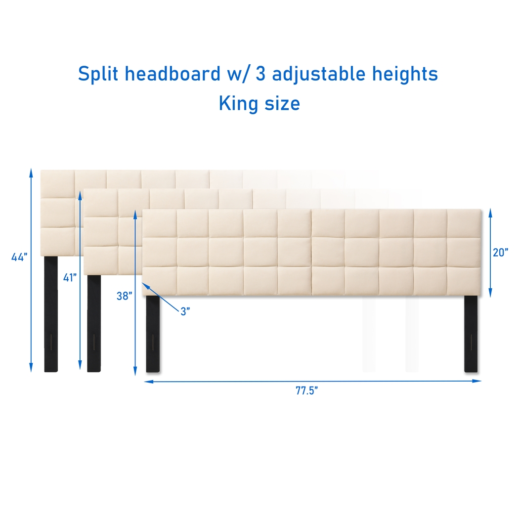 Mazant Cream King Headboard - Thumbnail - Image 3