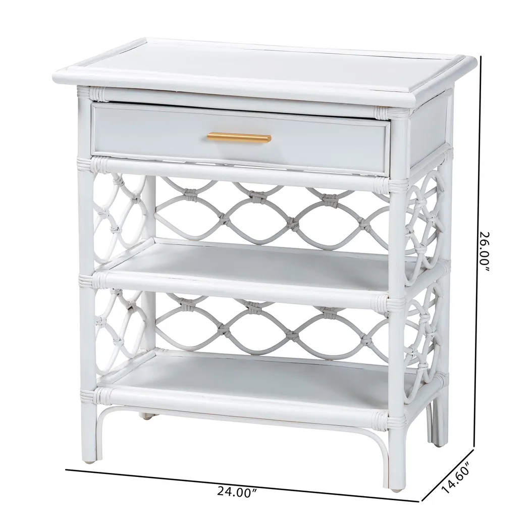Mazefly White Nightstand - Thumbnail - Image 8