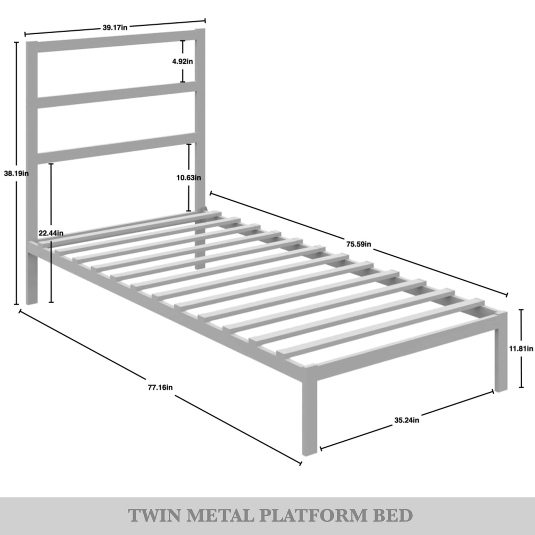 Mazefruit Black Twin Bed - Thumbnail - Image 7