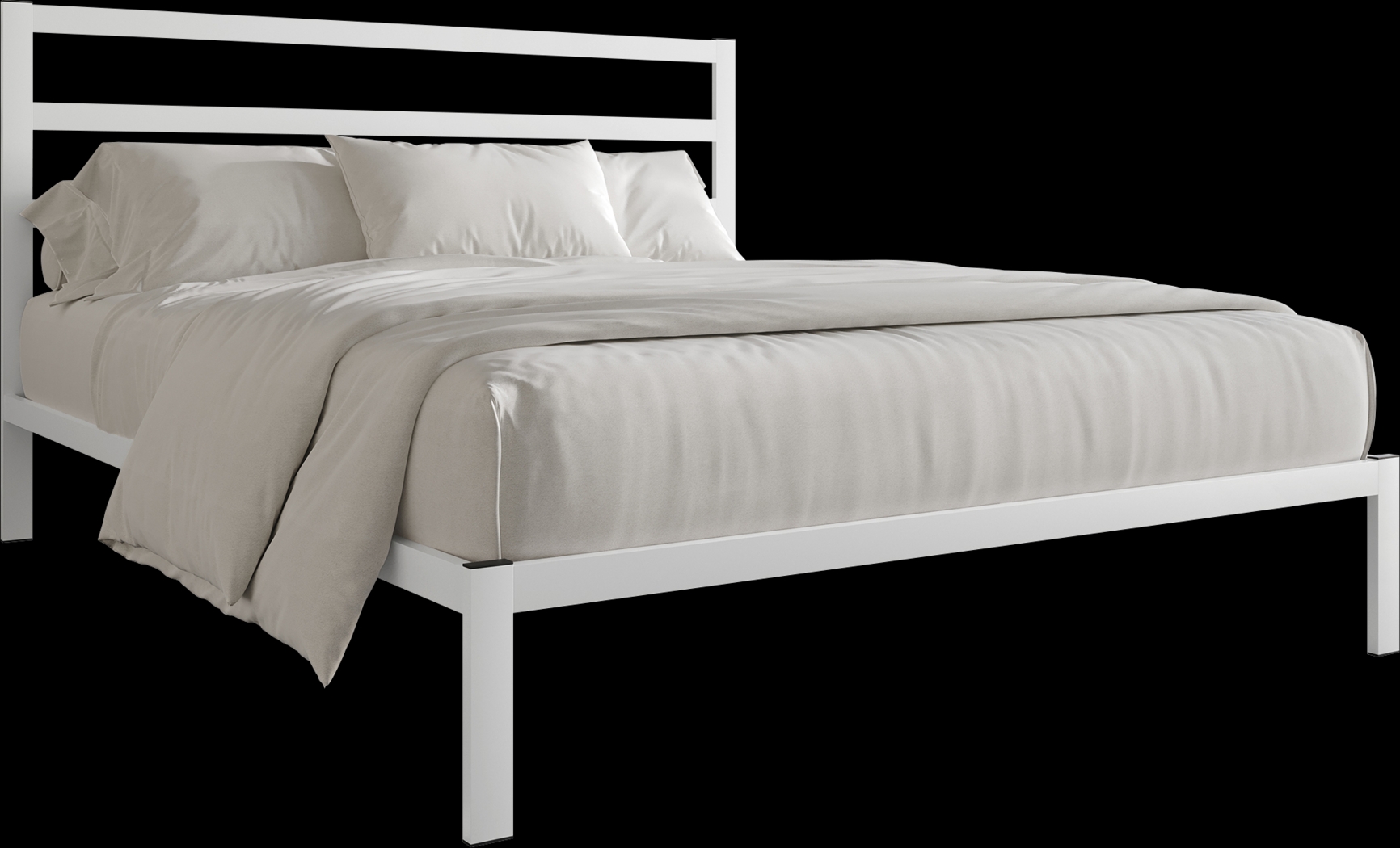 Mazefruit White King Bed - Thumbnail - Image 1